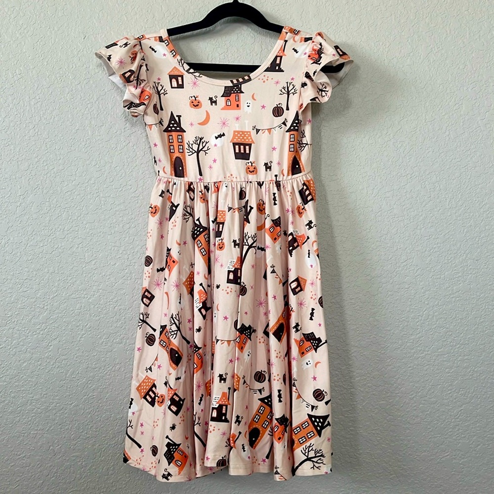 Dot Dot Smile Haunted House Halloween dress
5/6 Ghosts Pumpkins Spooky Fall